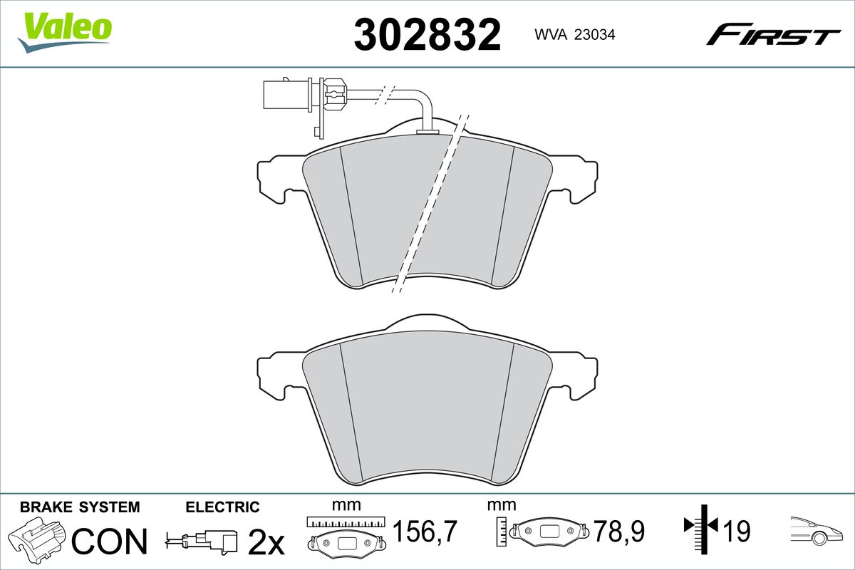 VALEO Fékbetét, mind 302832_VALEO